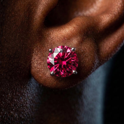6.5mm S925 Colored Moissanite Stud Earrings - Different Drips