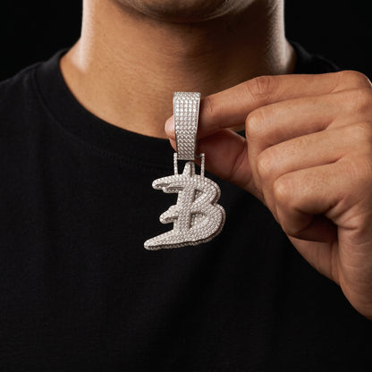 Bold Brush Font Single Letter Pendant