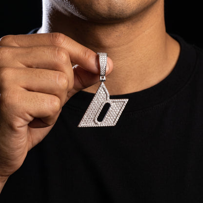Slanted Single Letter Pendant - Different Drips
