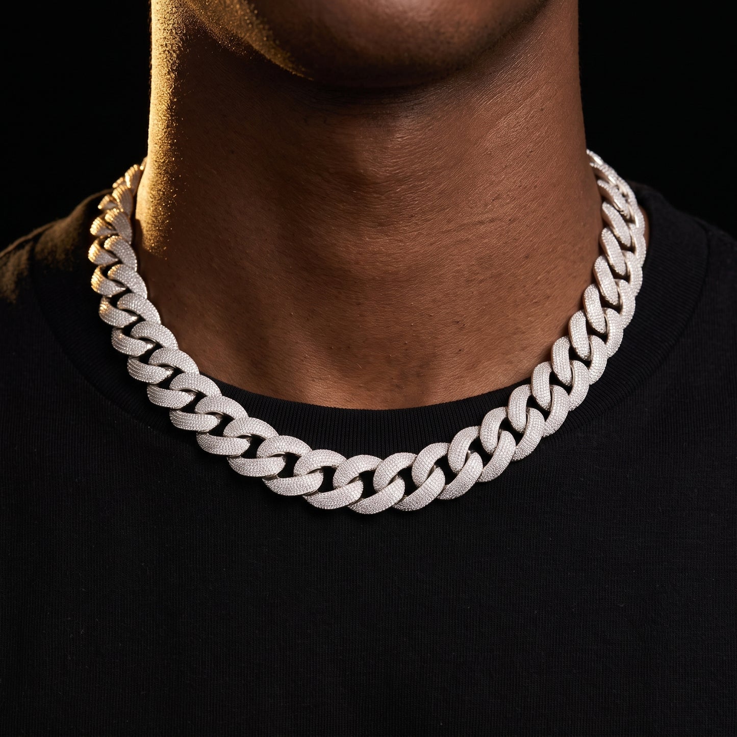 Fully Iced Rounded Miami Cuban Chain