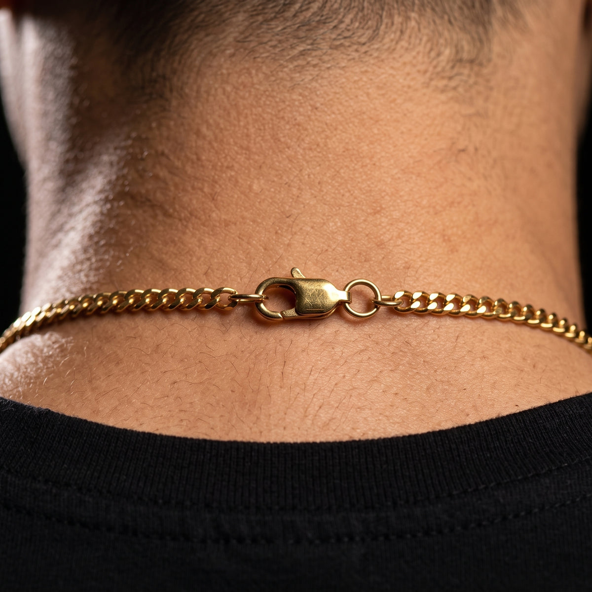 3mm 18k Gold Cuban Chain