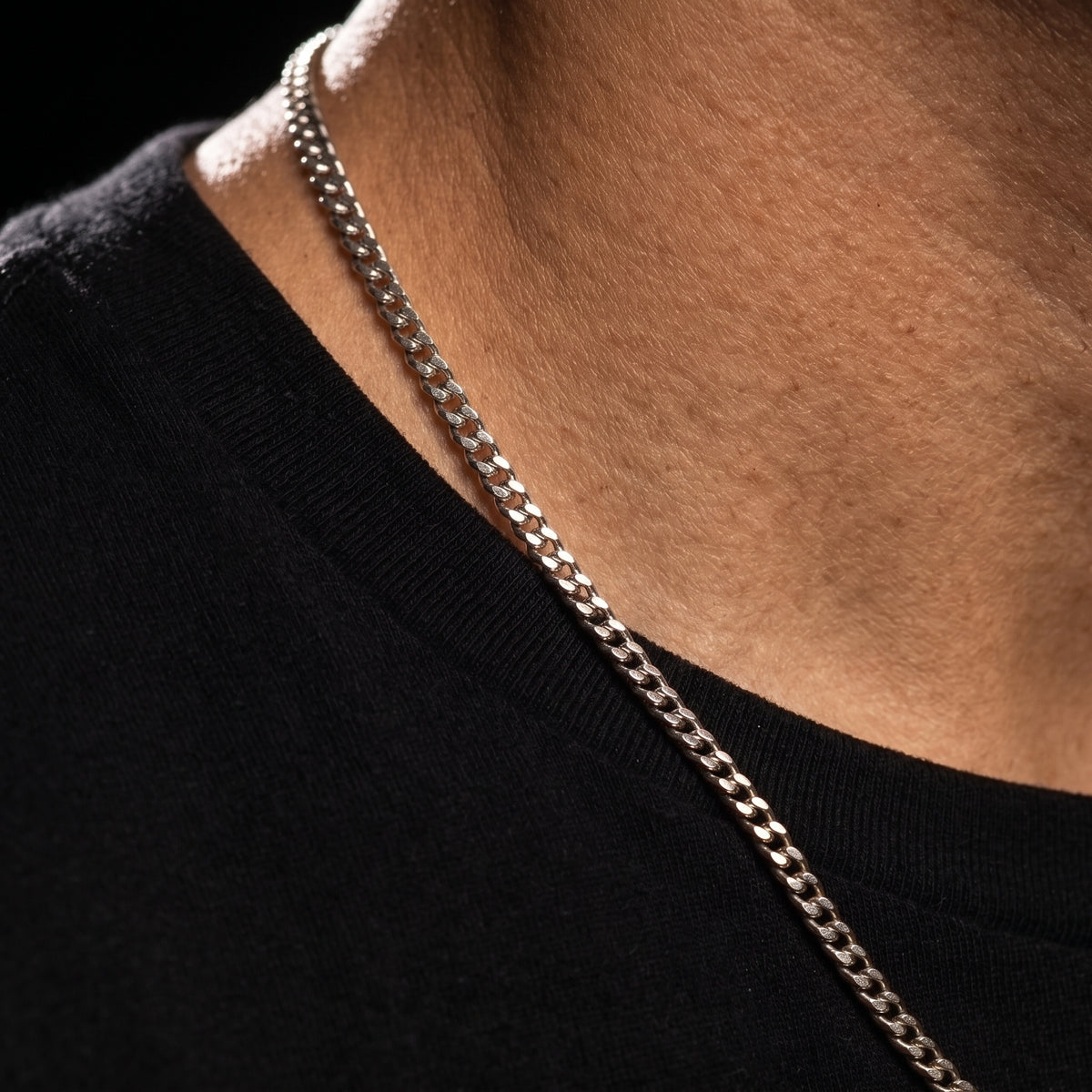 3mm 18k Gold Cuban Chain