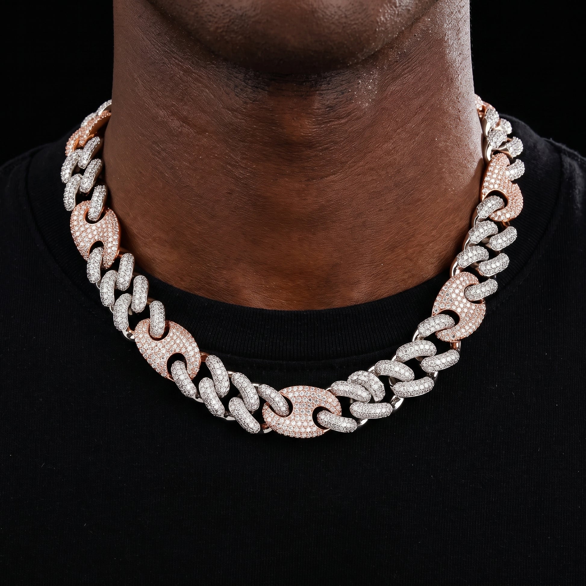 16-20mm Iced Mariner Miami Link Cuban Chain - Different Drips