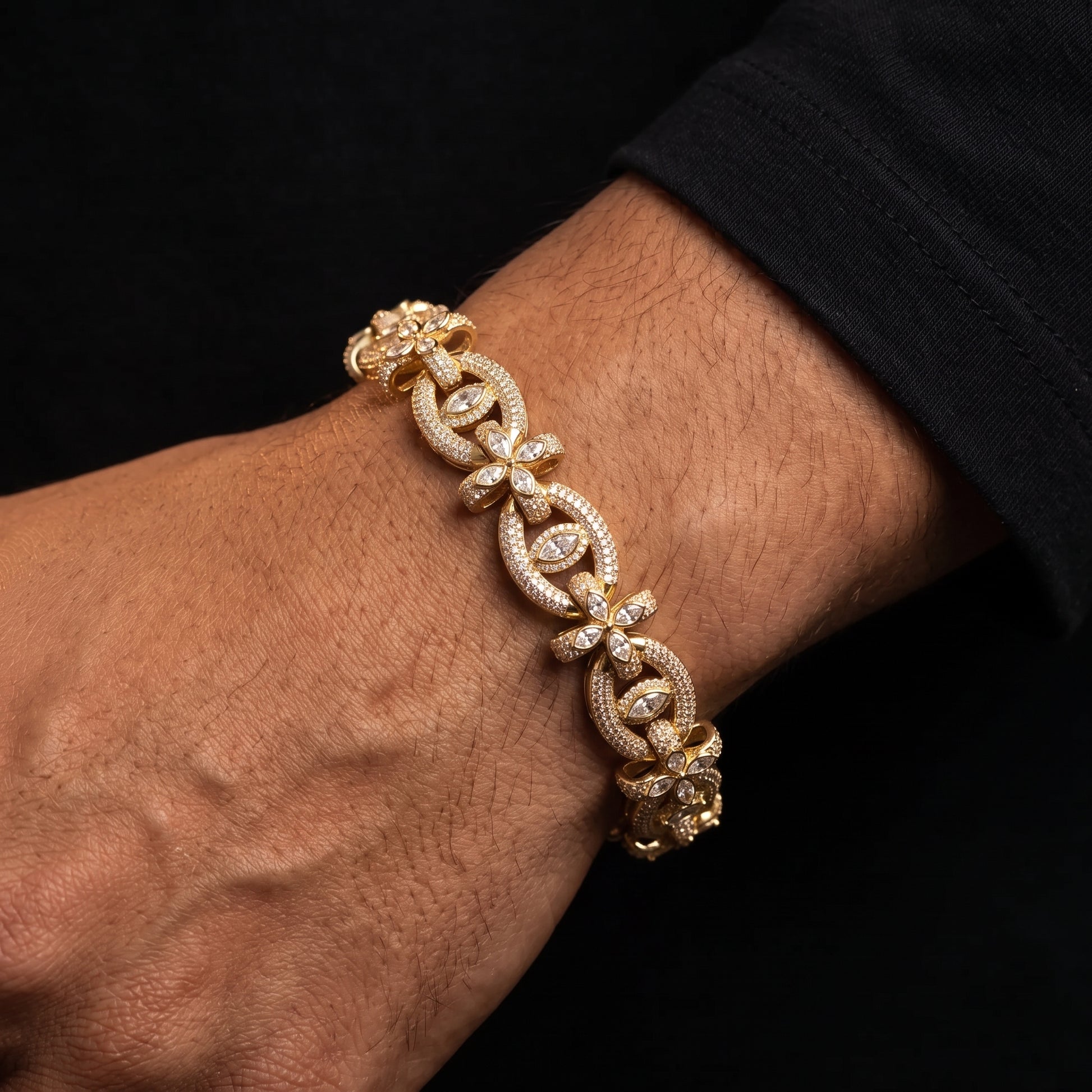 Iced Out Eye Link Chain Bracelet - Different Drips
