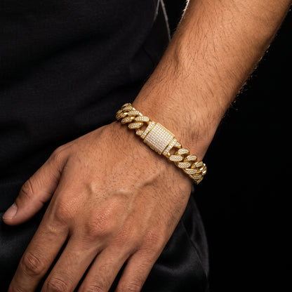 12mm S925 Moissanite Miami Cuban Bracelet - Different Drips