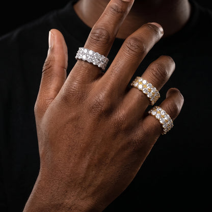 Double Row Eternity Ring - Different Drips