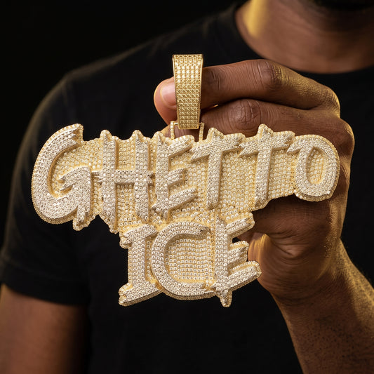 Bold Brush Font Custom Letter Pendant - Different Drips