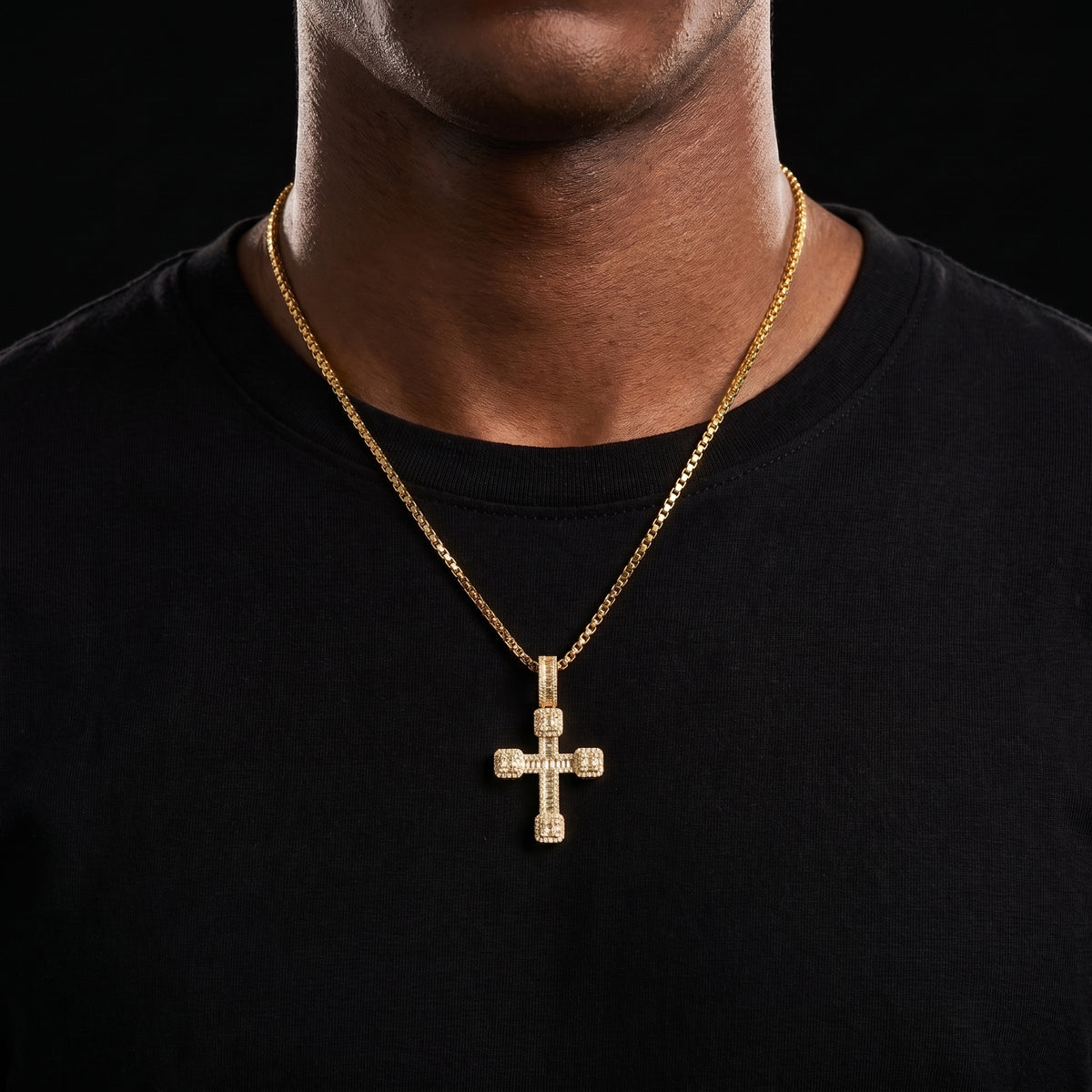 S925 Moissanite Cross Pendant - Different Drips