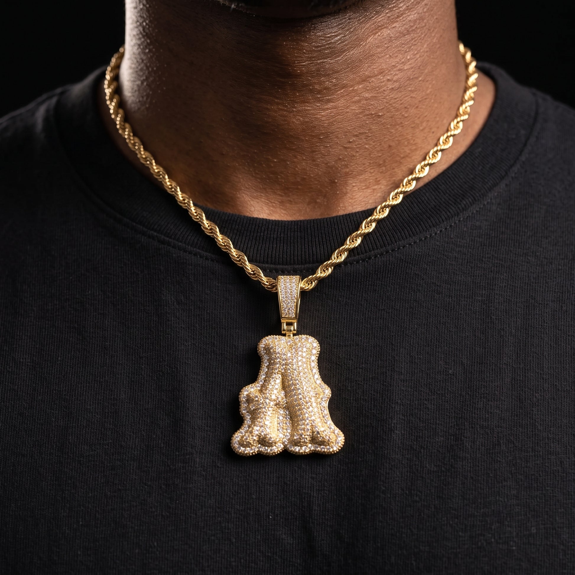 Layered Bubble Custom Single Letter Pendant - Different Drips