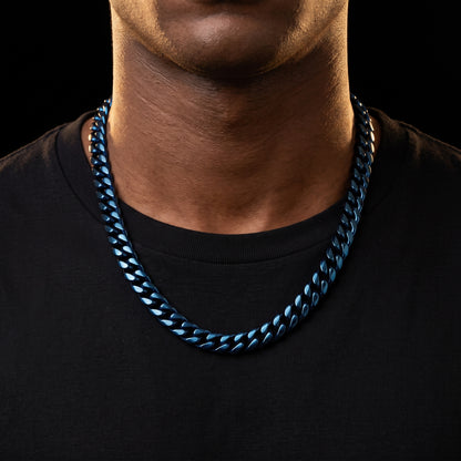 Dark Blue Miami Cuban Link Chain