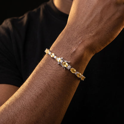 Yellow Oval Stone Tennis Bracelet