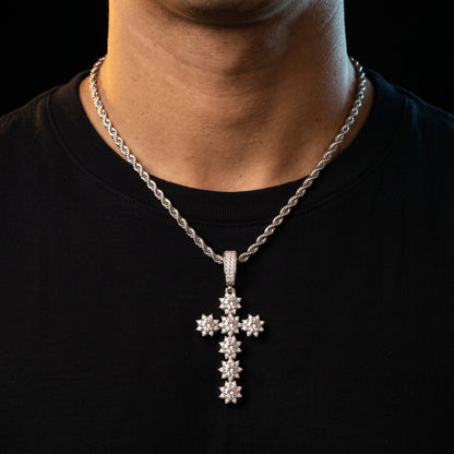 S925 Moissanite Star Cross Pendant - Different Drips