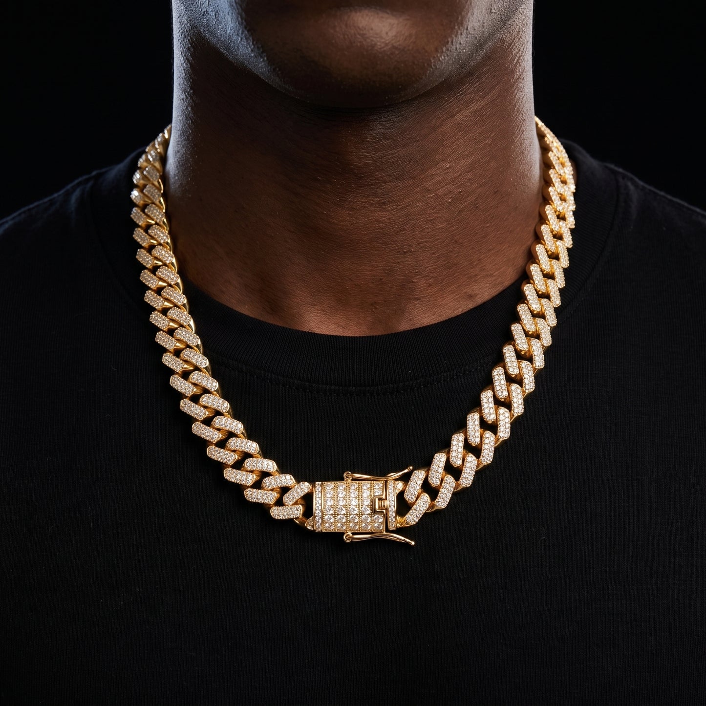 Iced Baguette Prong Cuban Chain