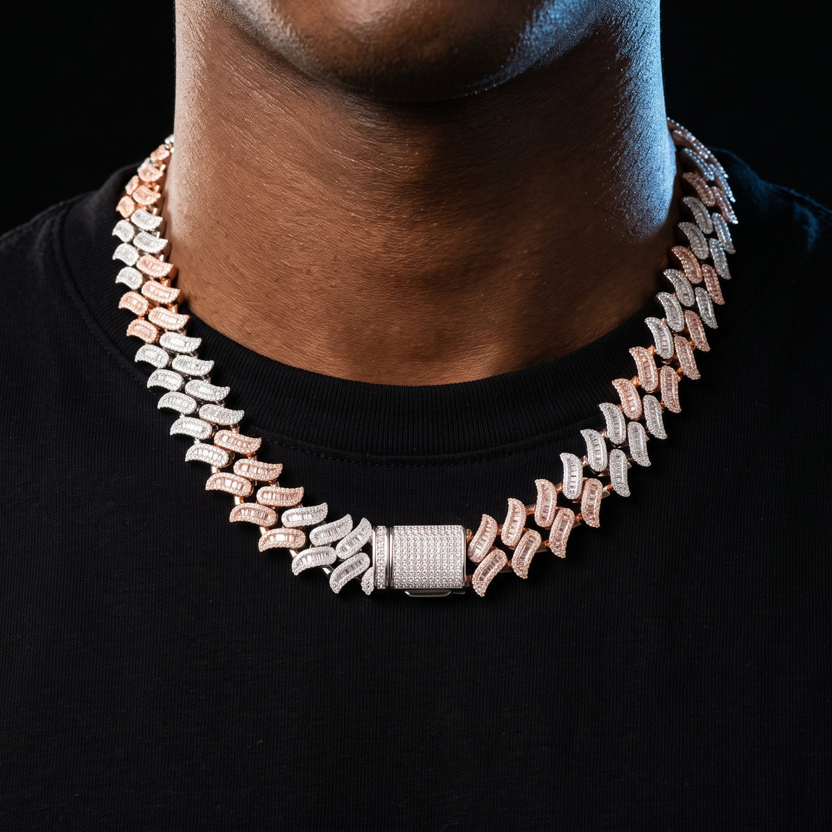 18mm Two-Tone Spiked Cuban Chain - Different Drips