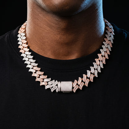 18mm Two-Tone Spiked Cuban Chain - Different Drips