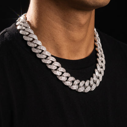 Iced Baguette 18mm Miami Cuban Chain