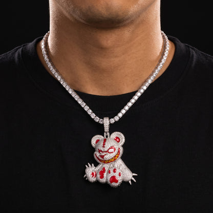 S925 Moissanite Savage Bear Pendant - Different Drips