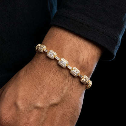 7mm S925 Moissanite Canary Cushion Cut Bracelet – view 2