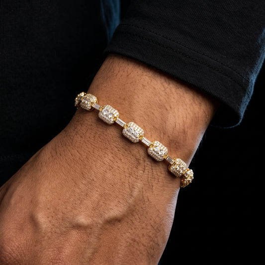 7mm S925 Moissanite Canary Cushion Cut Bracelet – view 2