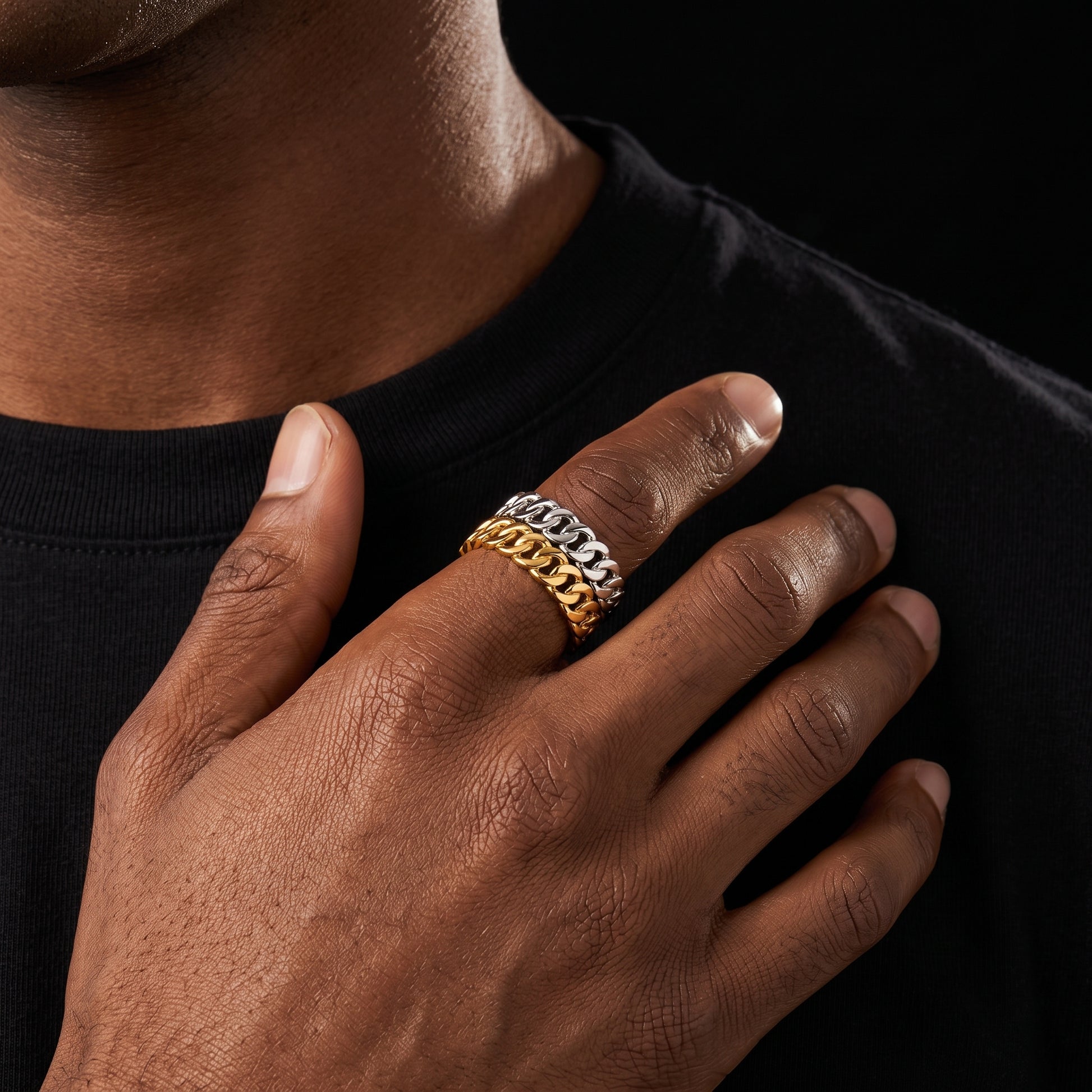 3mm Miami Cuban Link Ring - Different Drips