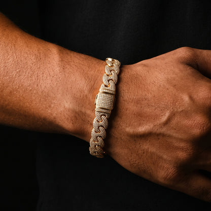 12mm Iced Mariner Link Bracelet - Different Drips