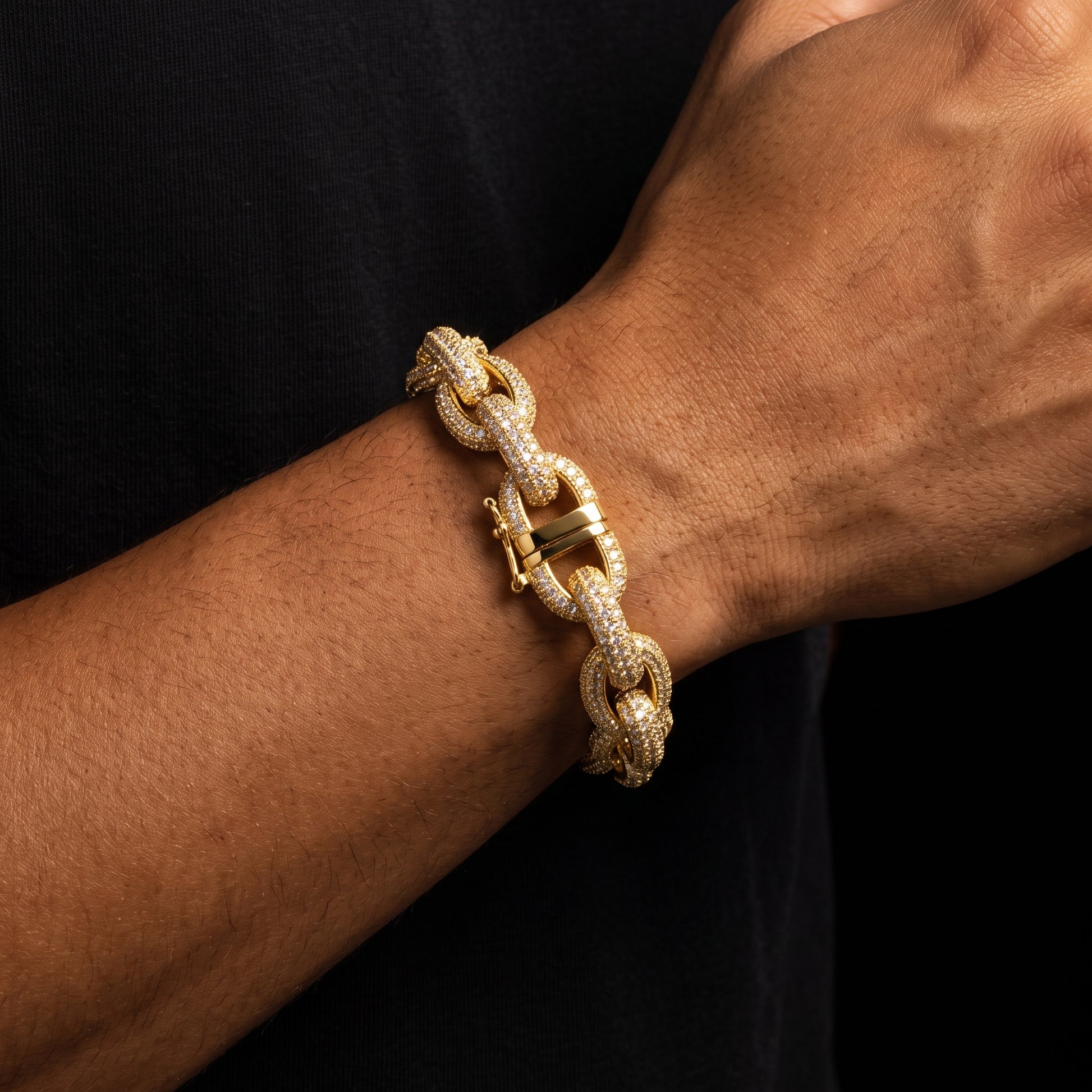 10mm S925 Moissanite Rolo Bracelet - Different Drips