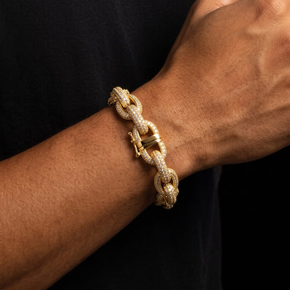 10mm S925 Moissanite Rolo Bracelet - Different Drips