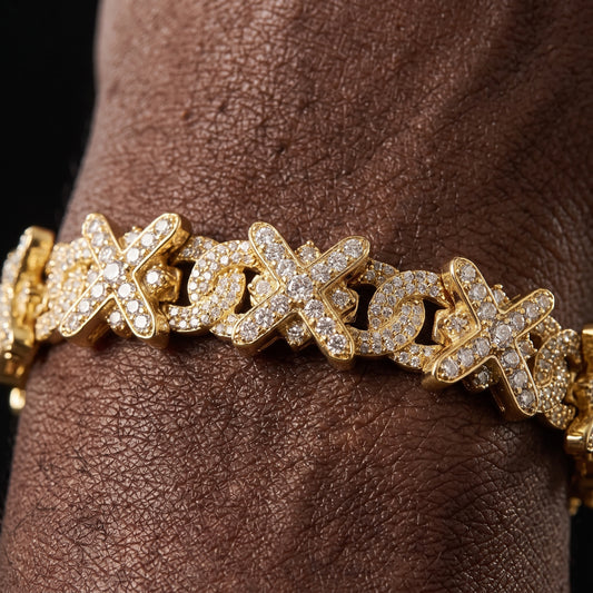 S925 XOXO Moissanite Link Bracelet - Different Drips