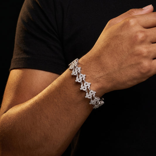 S925 Moissanite Dollar Link Bracelet - Different Drips
