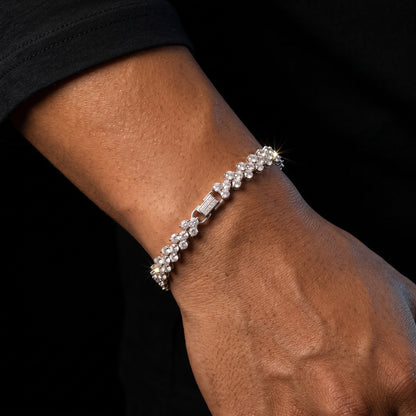 6mm S925 Moissanite Diamond V Cluster Bracelet - Different Drips