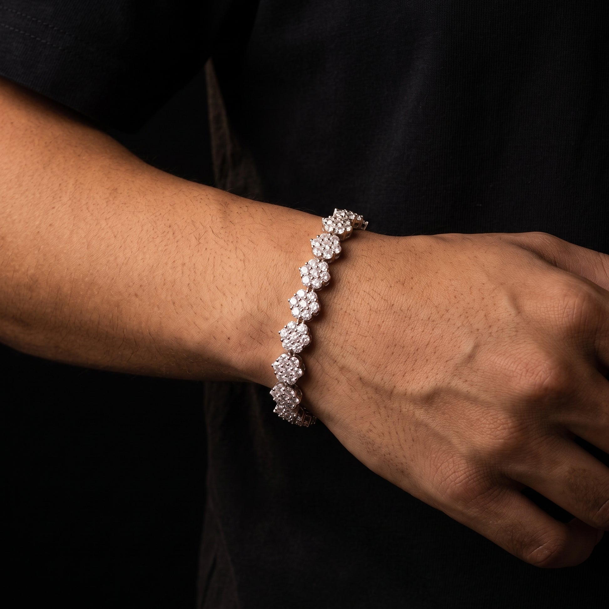 S925 Moissanite Honeycomb Link Bracelet - Different Drips