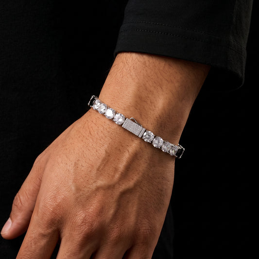 6mm S925 Black Moissanite Tennis Bracelet - Different Drips