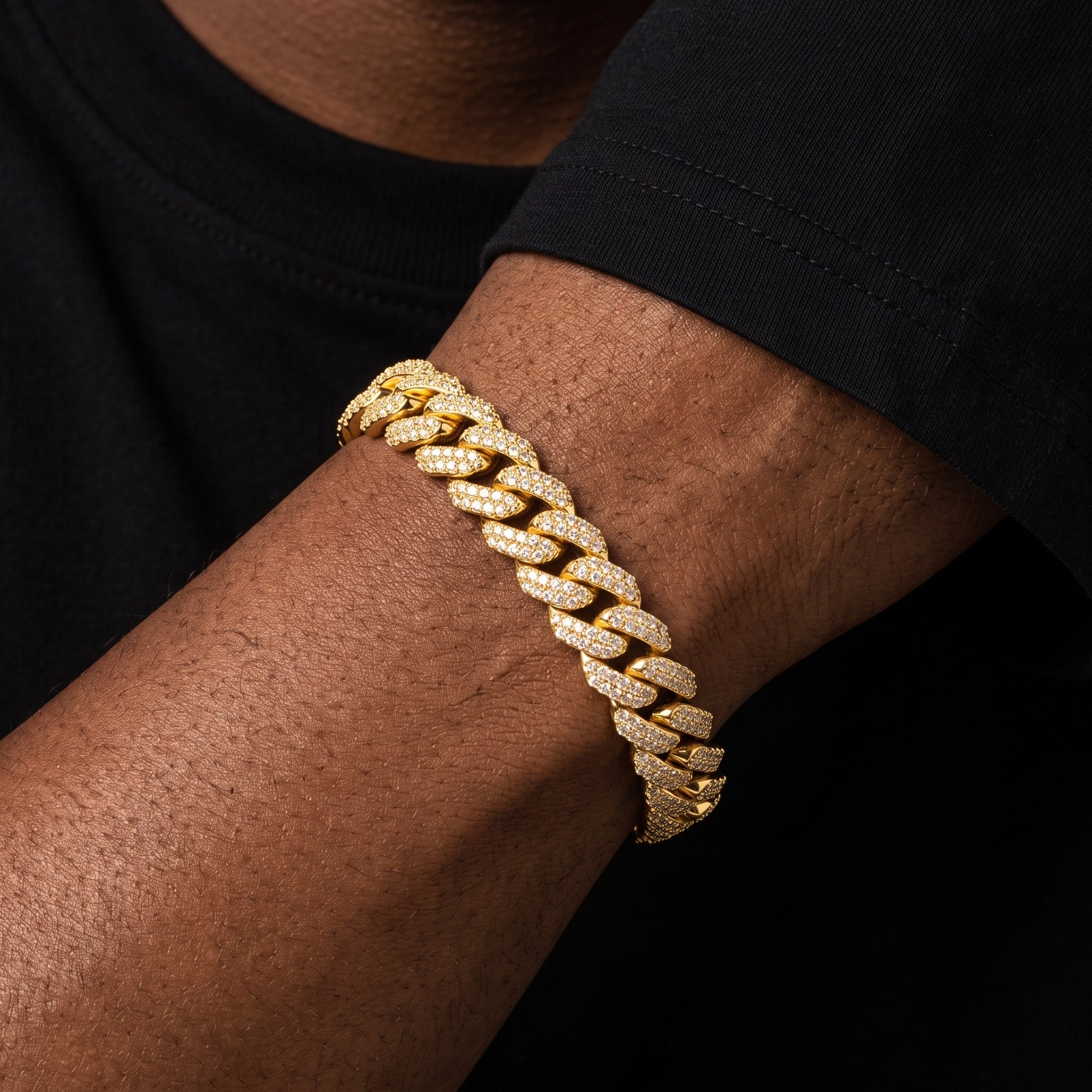 10mm S925 Moissanite Miami Curb Cuban Bracelet - Different Drips