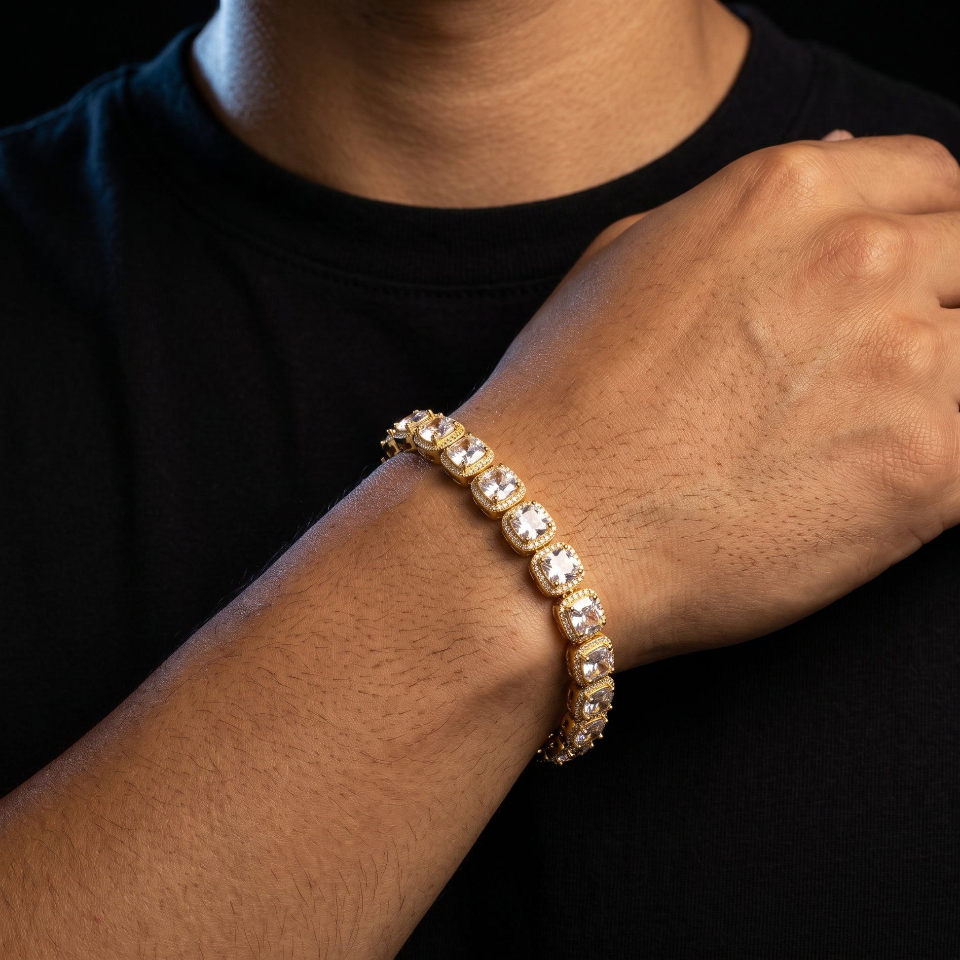 10mm S925 Moissanite Glacier Tennis Bracelet - Different Drips