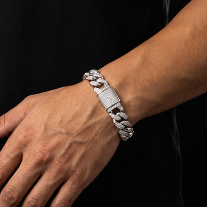 12mm S925 Moissanite Miami Cuban Bracelet - Different Drips