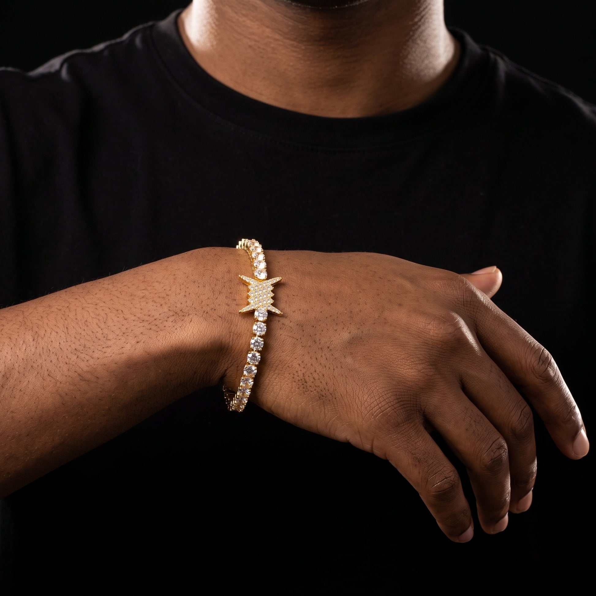Iced Out Tennis Thorn Bracelet - Different Drips