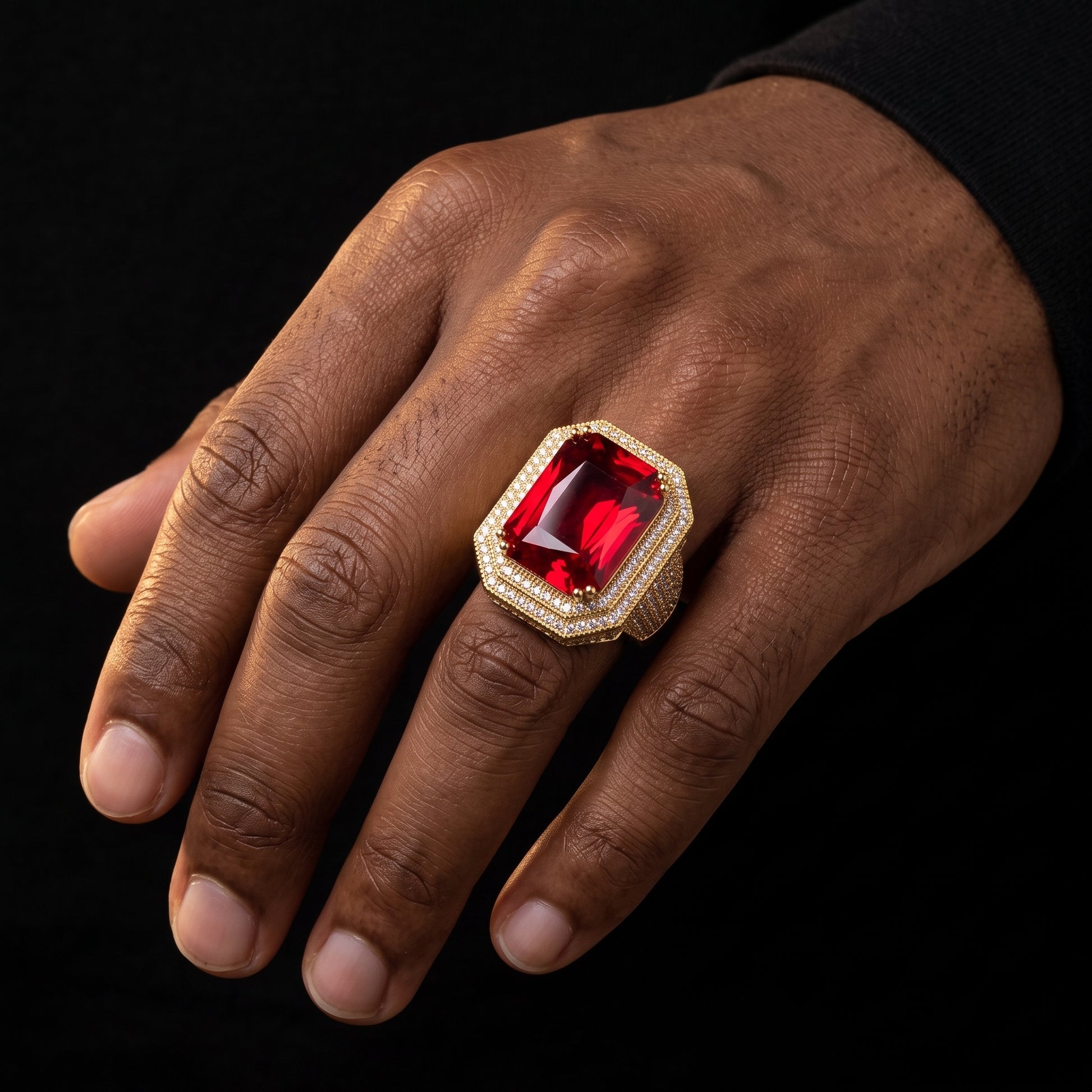 Ruby Centerstone Ring - Different Drips