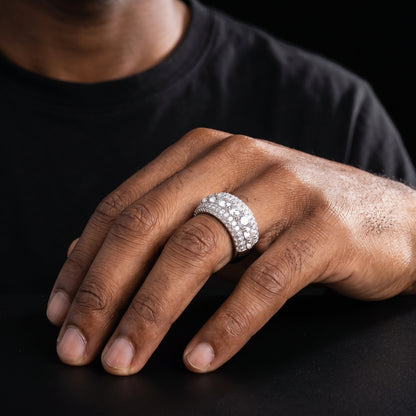 S925 Moissanite 5 Layer Diamond Band Ring - Different Drips