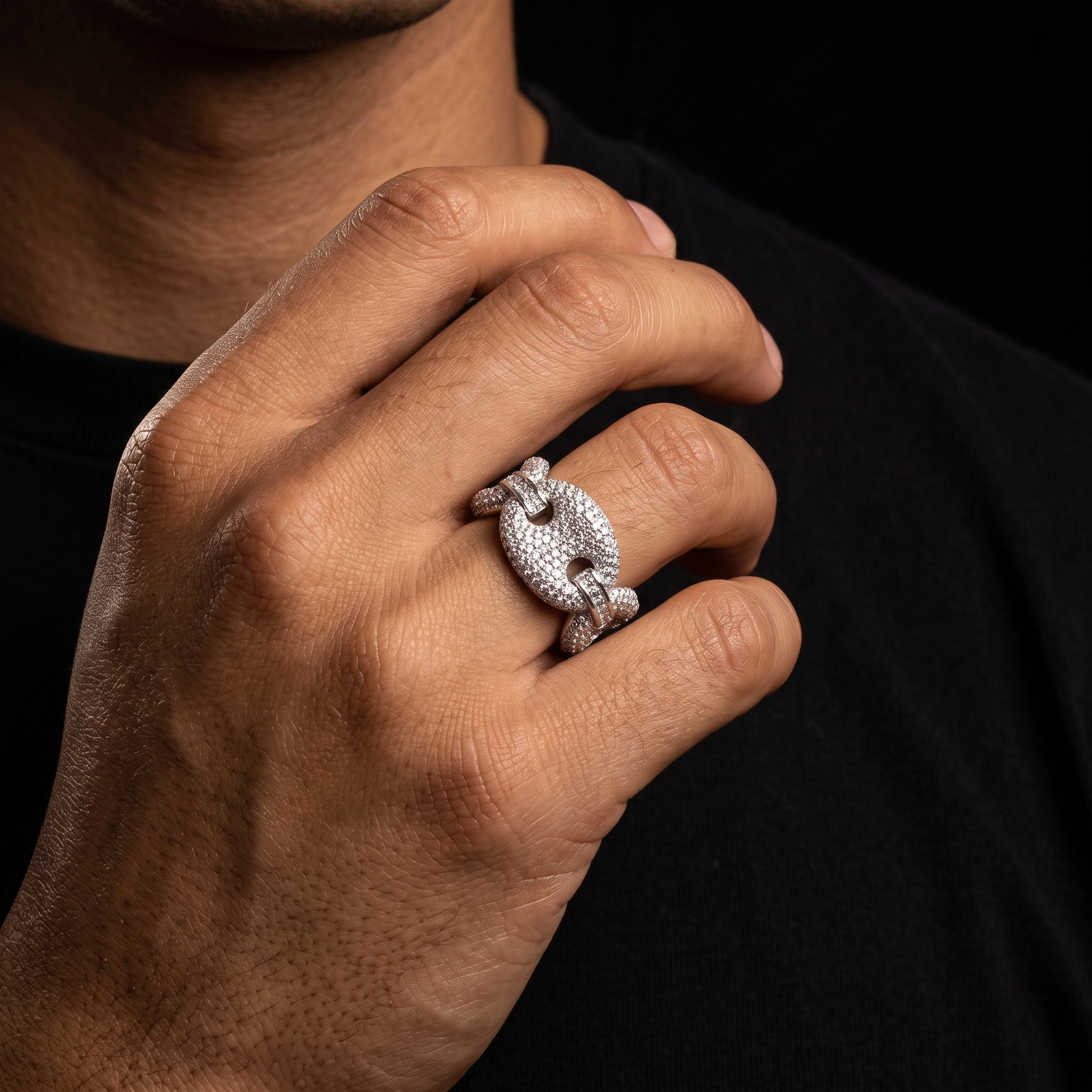 12mm Iced Mariner Link Ring - Different Drips