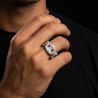 12mm Iced Mariner Link Ring - Different Drips