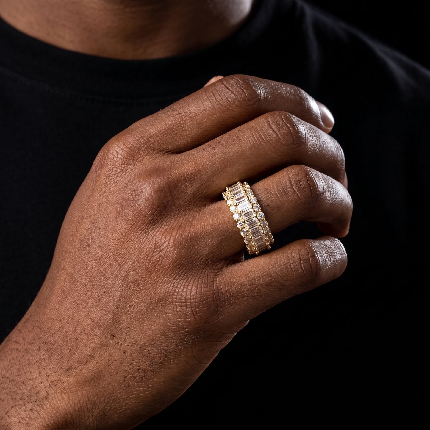 6mm Layered Baguette Ring - Different Drips