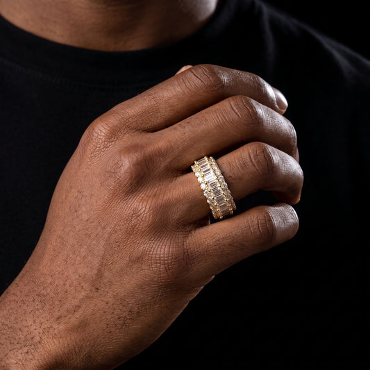 6mm Layered Baguette Ring - Different Drips