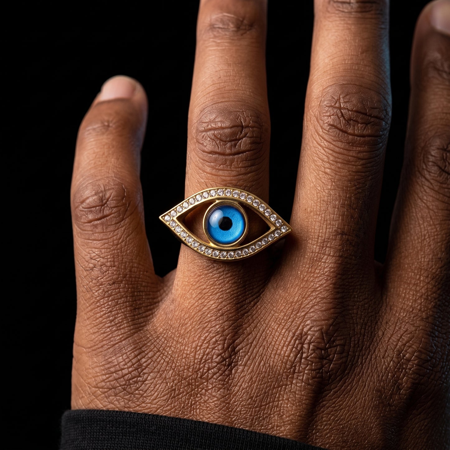 Evil Eye Pavé Statement Ring - Different Drips