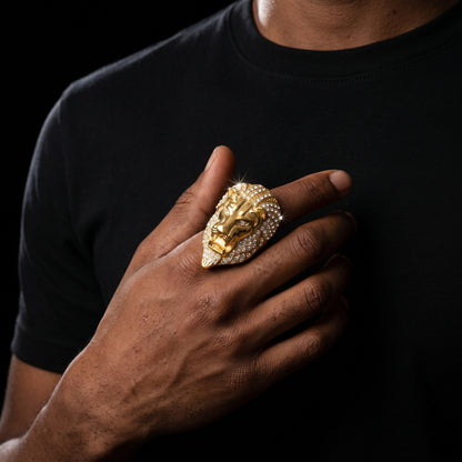 Iced Out Lion Ring - Different Drips