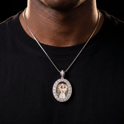 Iced Personalized Custom Memorial Photo Ring - Different Drips