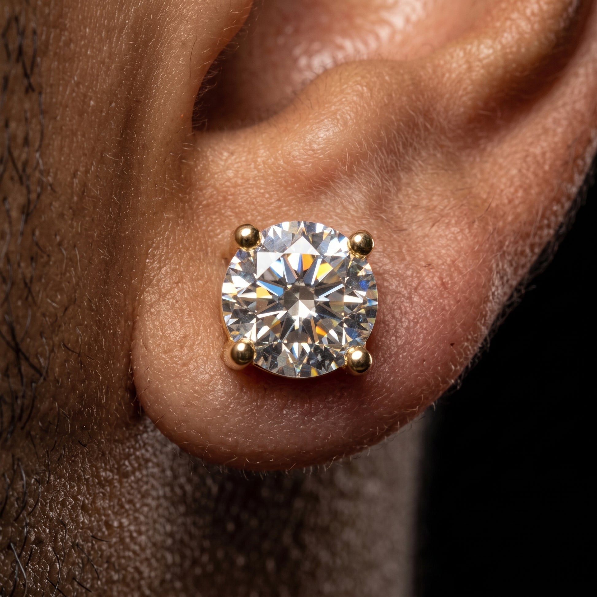 Classic Round Cut Stud Earrings - Different Drips