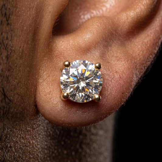 Classic Round Cut Stud Earrings - Different Drips