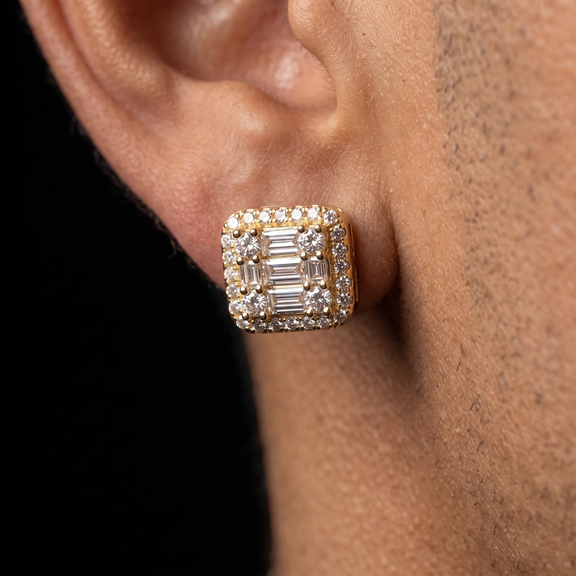10mm Baguette Earrings - Different Drips