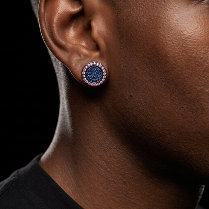 Classic Multi-Color Round Cut Stud Earrings - Different Drips