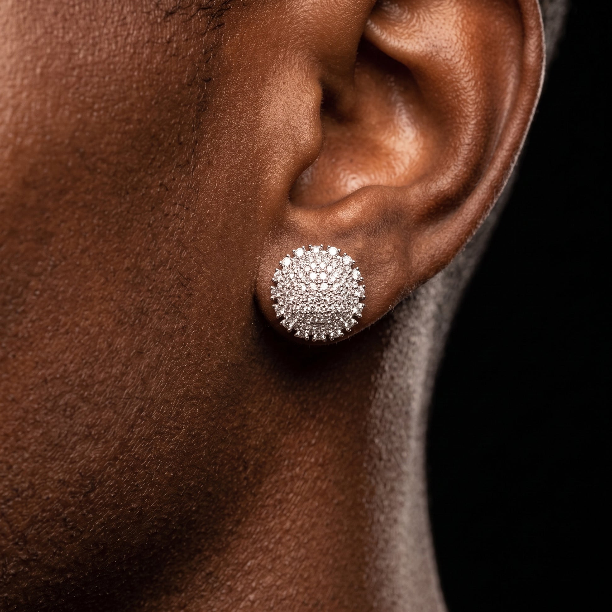 Flat Round Cut Stud Earrings - Different Drips